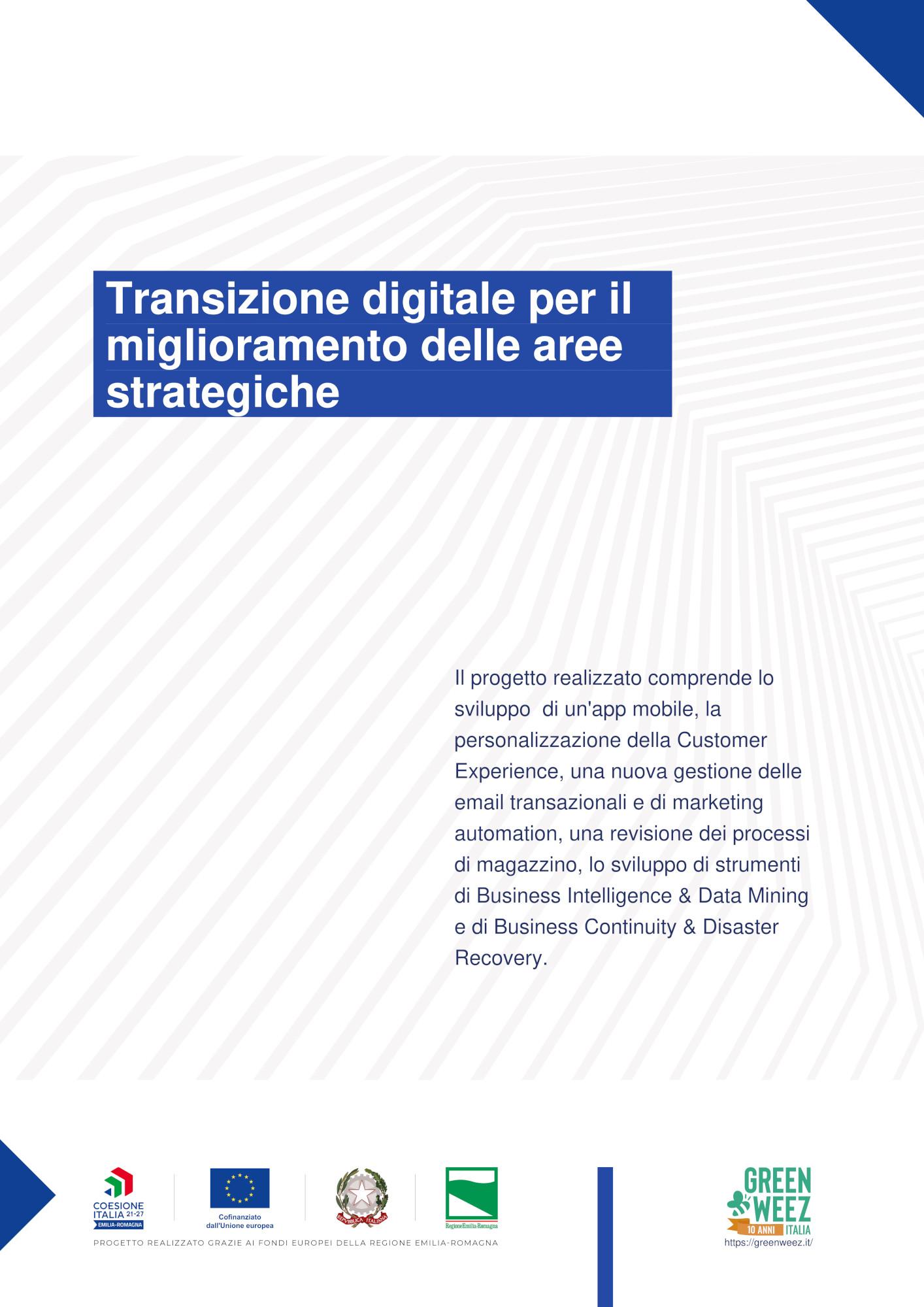 Transazione digitale per il miglioramento delle aree strategiche