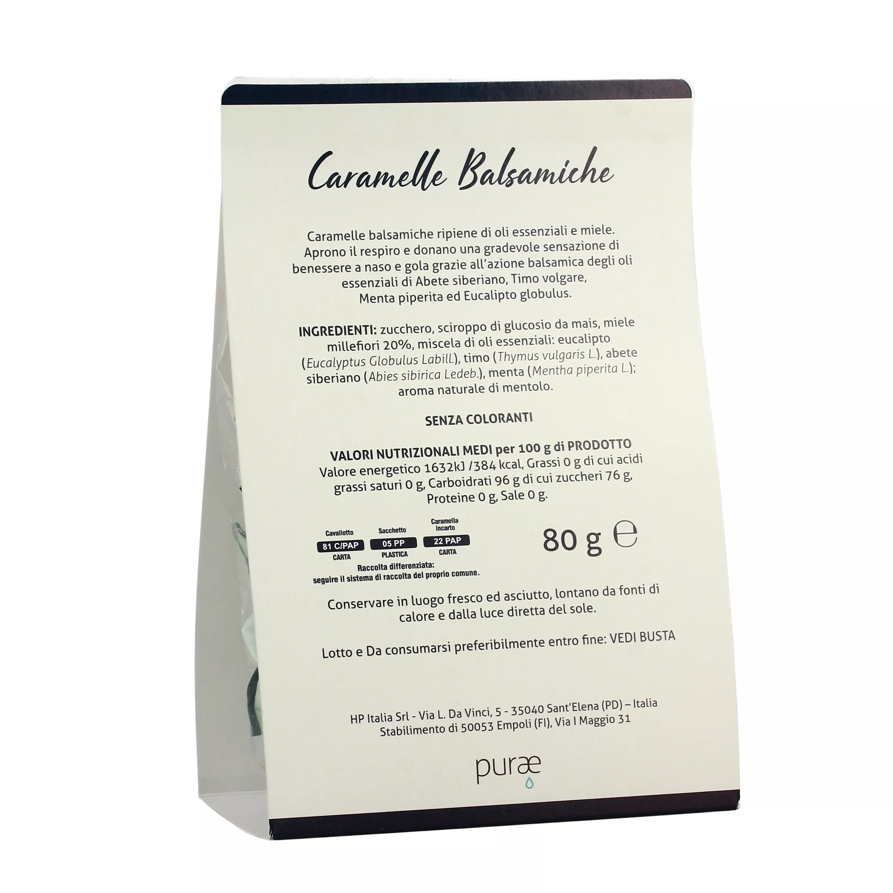 Caramelle Balsamiche al Miele Aria d'Abete - Purae