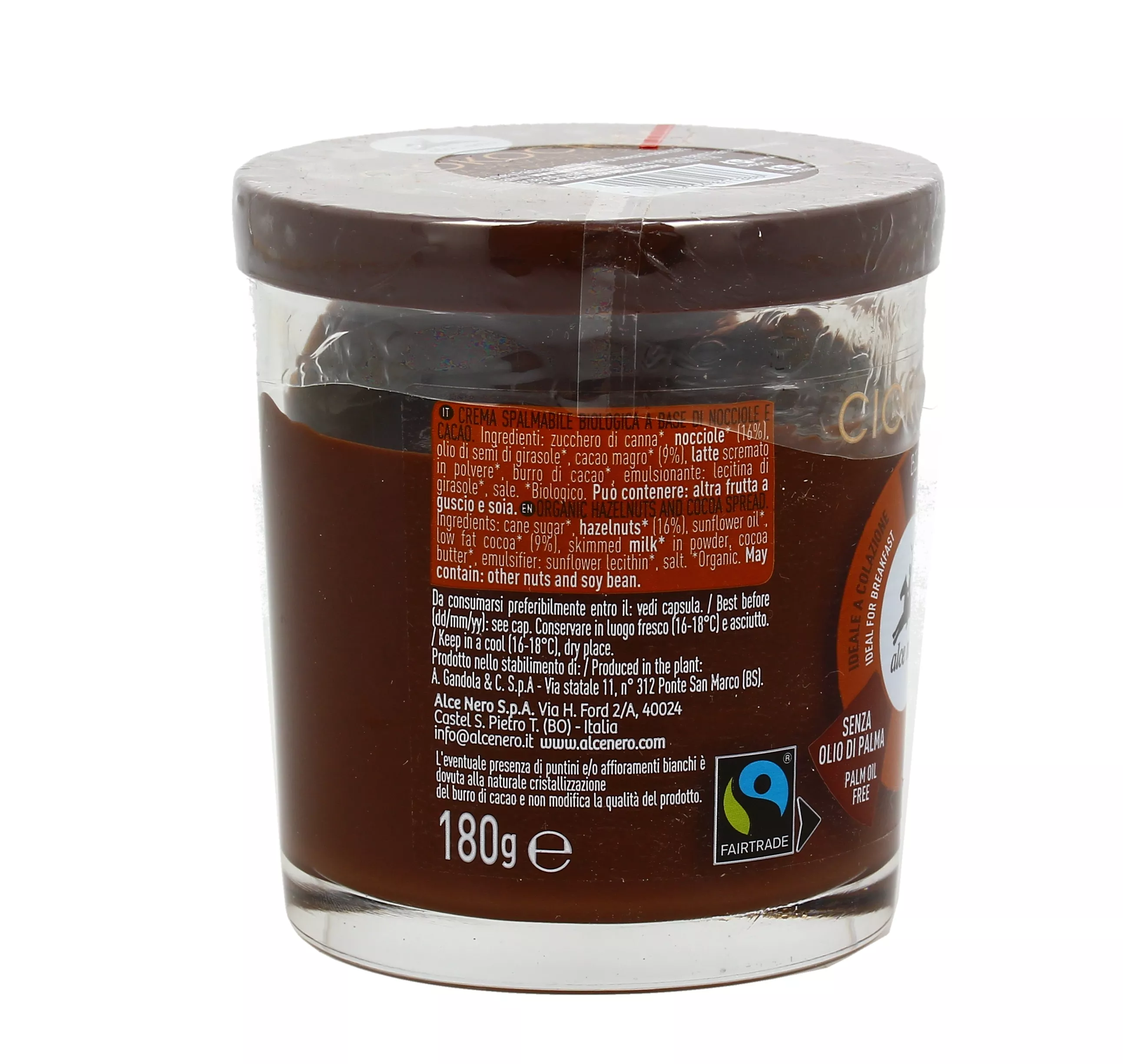 Ciokocrem crema di nocciole spalmabile biologica Alce Nero 180 g