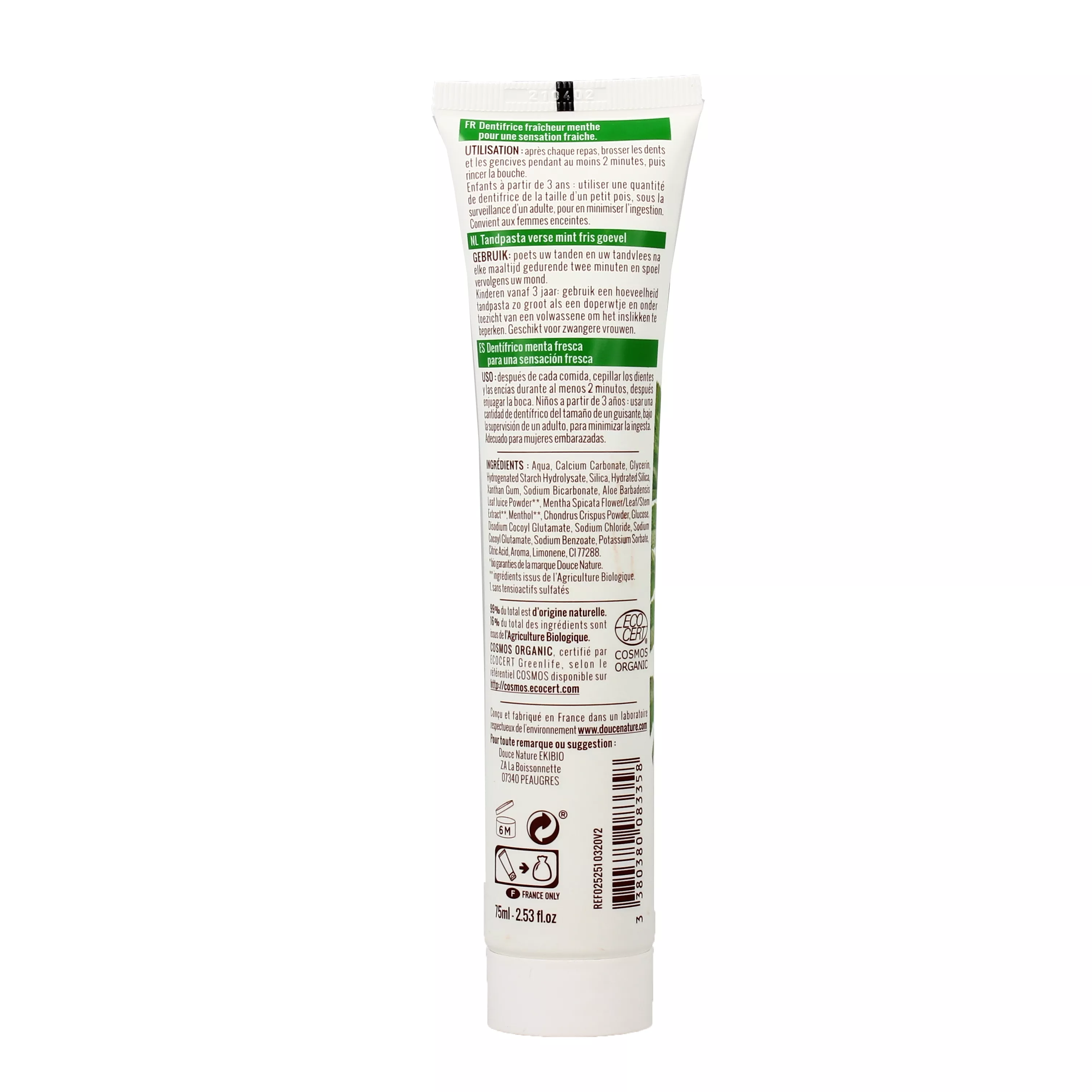 Dentifricio solido bio vegan masticabile alla menta Superbee