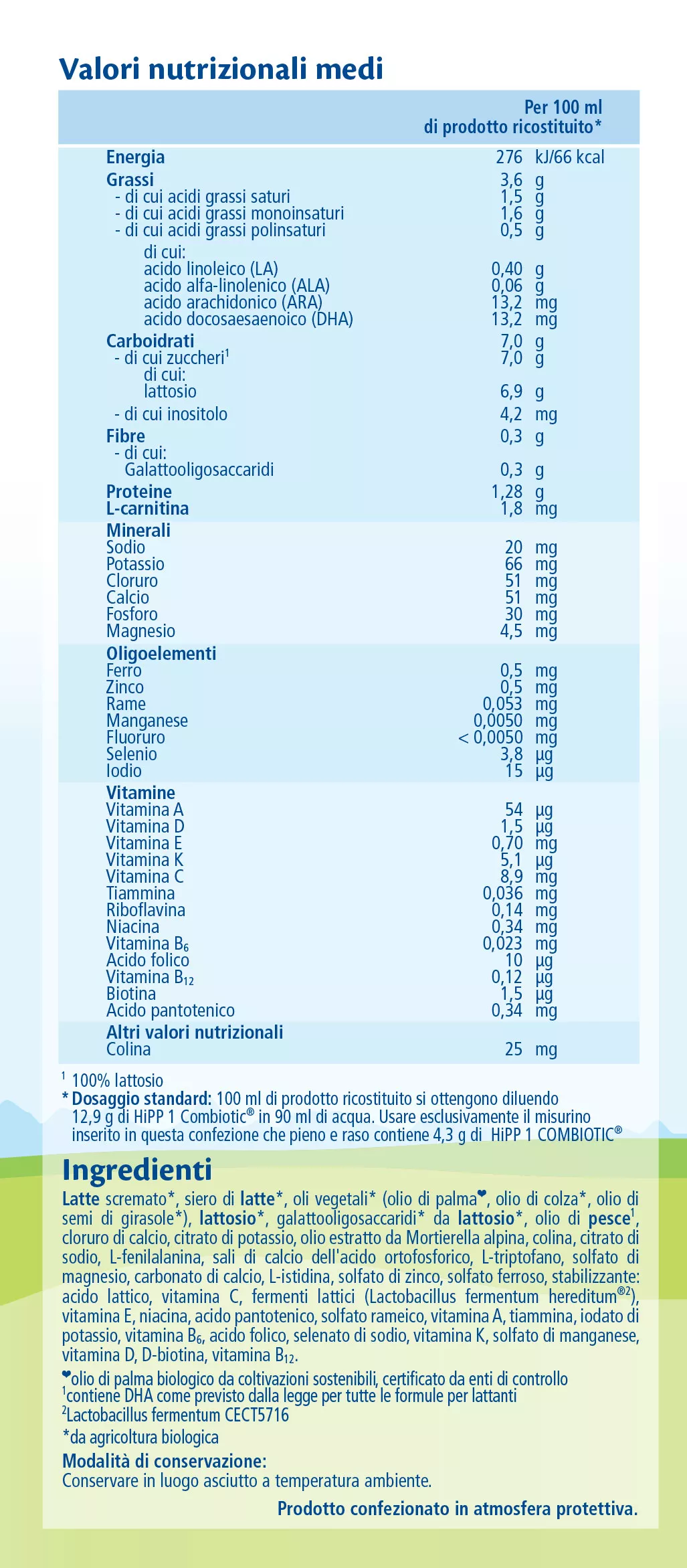 HiPP: Latte in Polvere Combiotic® 1 per Lattanti (Primi mesi) Biologico