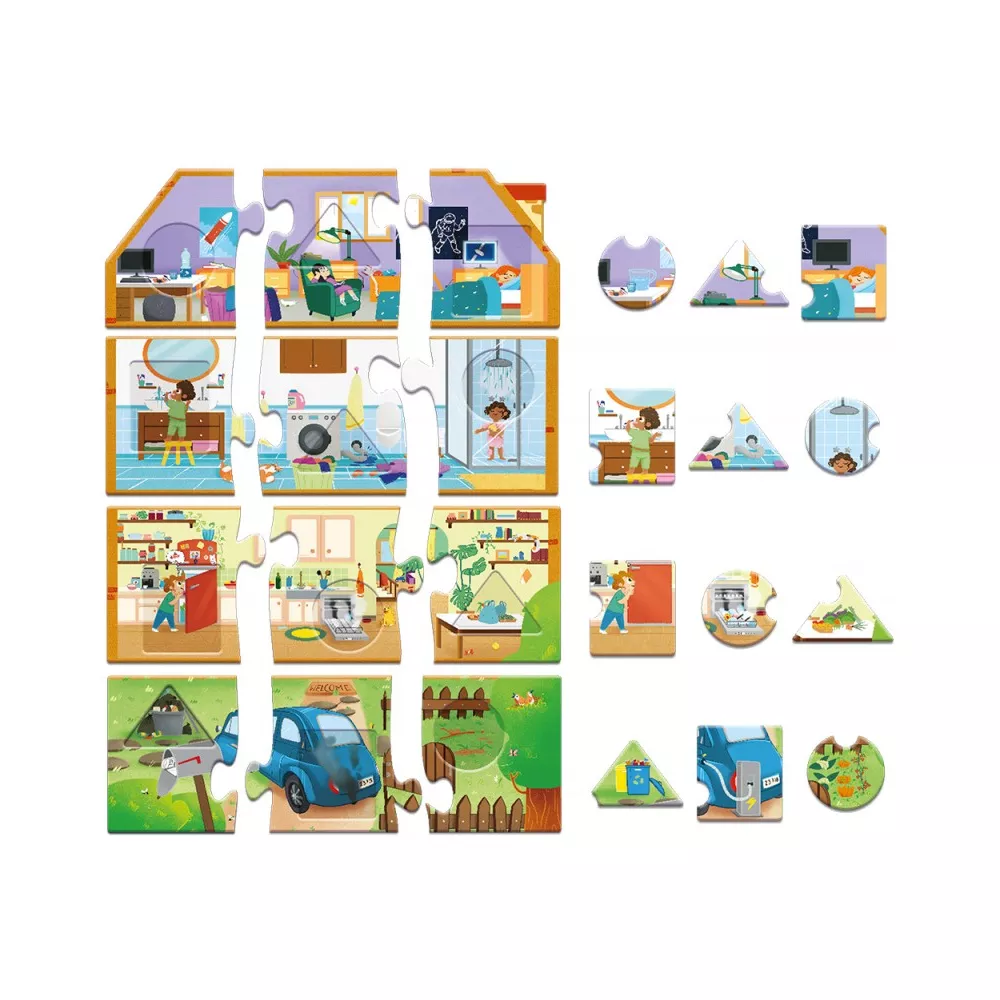 Maxi Puzzle Montessori (Dai 3 Anni) - My Eco House - Adventerra Games
